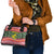 Philippines Christmas Shoulder Handbag with Red-Green Plaid Design, Yellow Lion, and National Coat of Arms Motif - Wonder Print Shop
