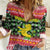 Philippines Christmas Women Casual Shirt with Red-Green Plaid Design, Yellow Lion, and National Coat of Arms Motif - Wonder Print Shop