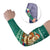Philippines Christmas Arm Sleeves with Green Geometric Design, Santa in Barong Tagalog, and National Coat of Arms Motif - Wonder Print Shop