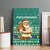 Philippines Christmas Canvas Wall Art with Green Geometric Design, Santa in Barong Tagalog, and National Coat of Arms Motif - Wonder Print Shop