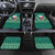 Philippines Christmas Car Mats with Green Geometric Design, Santa in Barong Tagalog, and National Coat of Arms Motif - Wonder Print Shop