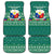 Philippines Christmas Car Mats with Green Geometric Design, Santa in Barong Tagalog, and National Coat of Arms Motif - Wonder Print Shop