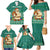 Philippines Christmas Family Matching Mermaid Dress and Hawaiian Shirt with Green Geometric Design, Santa in Barong Tagalog, and National Coat of Arms Motif - Wonder Print Shop