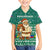 Philippines Christmas Family Matching Short Sleeve Bodycon Dress and Hawaiian Shirt with Green Geometric Design, Santa in Barong Tagalog, and National Coat of Arms Motif - Wonder Print Shop