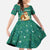 Philippines Christmas Family Matching Tank Maxi Dress and Hawaiian Shirt with Green Geometric Design, Santa in Barong Tagalog, and National Coat of Arms Motif - Wonder Print Shop