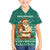 Philippines Christmas Family Matching Tank Maxi Dress and Hawaiian Shirt with Green Geometric Design, Santa in Barong Tagalog, and National Coat of Arms Motif - Wonder Print Shop