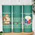 Philippines Christmas Skinny Tumbler with Green Geometric Design, Santa in Barong Tagalog, and National Coat of Arms Motif - Wonder Print Shop