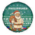 Philippines Christmas Spare Tire Cover with Green Geometric Design, Santa in Barong Tagalog, and National Coat of Arms Motif - Wonder Print Shop