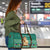 Philippines Christmas Travel Bag with Green Geometric Design, Santa in Barong Tagalog, and National Coat of Arms Motif - Wonder Print Shop