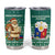 Philippines Christmas Tumbler Cup with Green Geometric Design, Santa in Barong Tagalog, and National Coat of Arms Motif - Wonder Print Shop
