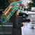 Philippines Christmas Umbrella with Green Geometric Design, Santa in Barong Tagalog, and National Coat of Arms Motif - Wonder Print Shop
