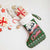 Guadeloupe Christmas Stocking with Green-Red Plaid Design, Sun and Sugarcane Emblem, and Santa Sleigh Motif - Wonder Print Shop