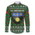 Guadeloupe Christmas Family Matching Off Shoulder Maxi Dress and Hawaiian Shirt with Green-Red Plaid Design, Sun and Sugarcane Emblem, and Santa Sleigh Motif - Wonder Print Shop