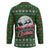 Guadeloupe Christmas Hockey Jersey with Green-Red Plaid Design, Sun and Sugarcane Emblem, and Santa Sleigh Motif - Wonder Print Shop