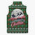 Guadeloupe Christmas Sleeveless Puffer Jacket with Green-Red Plaid Design, Sun and Sugarcane Emblem, and Santa Sleigh Motif - Wonder Print Shop