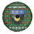 Guadeloupe Christmas Spare Tire Cover with Green-Red Plaid Design, Sun and Sugarcane Emblem, and Santa Sleigh Motif - Wonder Print Shop