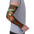 Guadeloupe Christmas Arm Sleeves with Green-Red Plaid Design, Island Map, and Traditional Santa Motif - Wonder Print Shop
