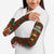 Guadeloupe Christmas Arm Sleeves with Green-Red Plaid Design, Island Map, and Traditional Santa Motif - Wonder Print Shop