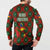 Guadeloupe Christmas Button Sweatshirt with Green-Red Plaid Design, Island Map, and Traditional Santa Motif - Wonder Print Shop