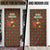 Guadeloupe Christmas Door Cover with Green-Red Plaid Design, Island Map, and Traditional Santa Motif - Wonder Print Shop