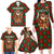 Guadeloupe Christmas Family Matching Long Sleeve Bodycon Dress and Hawaiian Shirt with Green-Red Plaid Design, Island Map, and Traditional Santa Motif - Wonder Print Shop