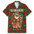 Guadeloupe Christmas Family Matching Mermaid Dress and Hawaiian Shirt with Green-Red Plaid Design, Island Map, and Traditional Santa Motif - Wonder Print Shop