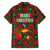 Guadeloupe Christmas Family Matching Off The Shoulder Long Sleeve Dress and Hawaiian Shirt with Green-Red Plaid Design, Island Map, and Traditional Santa Motif - Wonder Print Shop