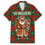 Guadeloupe Christmas Family Matching Off Shoulder Maxi Dress and Hawaiian Shirt with Green-Red Plaid Design, Island Map, and Traditional Santa Motif - Wonder Print Shop