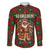 Guadeloupe Christmas Family Matching Puletasi and Hawaiian Shirt with Green-Red Plaid Design, Island Map, and Traditional Santa Motif - Wonder Print Shop