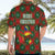 Guadeloupe Christmas Hawaiian Shirt with Green-Red Plaid Design, Island Map, and Traditional Santa Motif - Wonder Print Shop