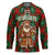 Guadeloupe Christmas Hockey Jersey with Green-Red Plaid Design, Island Map, and Traditional Santa Motif - Wonder Print Shop