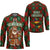 Guadeloupe Christmas Hockey Jersey with Green-Red Plaid Design, Island Map, and Traditional Santa Motif - Wonder Print Shop