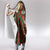 Guadeloupe Christmas Hooded Blanket with Green-Red Plaid Design, Island Map, and Traditional Santa Motif - Wonder Print Shop