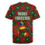 Guadeloupe Christmas Rugby Jersey with Green-Red Plaid Design, Island Map, and Traditional Santa Motif - Wonder Print Shop