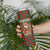 Guadeloupe Christmas Skinny Tumbler with Green-Red Plaid Design, Island Map, and Traditional Santa Motif - Wonder Print Shop