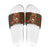 Guadeloupe Christmas Slide Sandals with Green-Red Plaid Design, Island Map, and Traditional Santa Motif - Wonder Print Shop