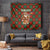 Guadeloupe Christmas Tapestry with Green-Red Plaid Design, Island Map, and Traditional Santa Motif - Wonder Print Shop
