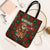 Guadeloupe Christmas Tote Bag with Green-Red Plaid Design, Island Map, and Traditional Santa Motif - Wonder Print Shop