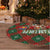 Guadeloupe Christmas Tree Skirt with Green-Red Plaid Design, Island Map, and Traditional Santa Motif - Wonder Print Shop
