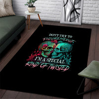 Don't Try To Figure Me Out Skull Area Rug - Wonder Print Shop