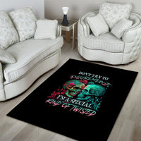 Don't Try To Figure Me Out Skull Area Rug - Wonder Print Shop