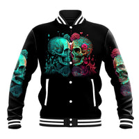 Don't Try To Figure Me Out Skull Baseball Jacket - Wonder Print Shop
