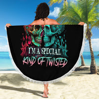 Don't Try To Figure Me Out Skull Beach Blanket - Wonder Print Shop