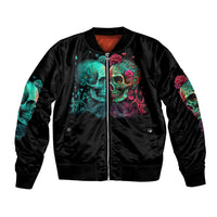 Don't Try To Figure Me Out Skull Bomber Jacket - Wonder Print Shop