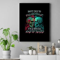 Don't Try To Figure Me Out Skull Canvas Wall Art - Wonder Print Shop