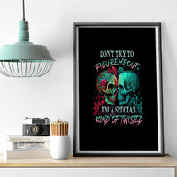 Don't Try To Figure Me Out Skull Canvas Wall Art - Wonder Print Shop