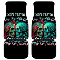 Don't Try To Figure Me Out Skull Car Mats - Wonder Print Shop