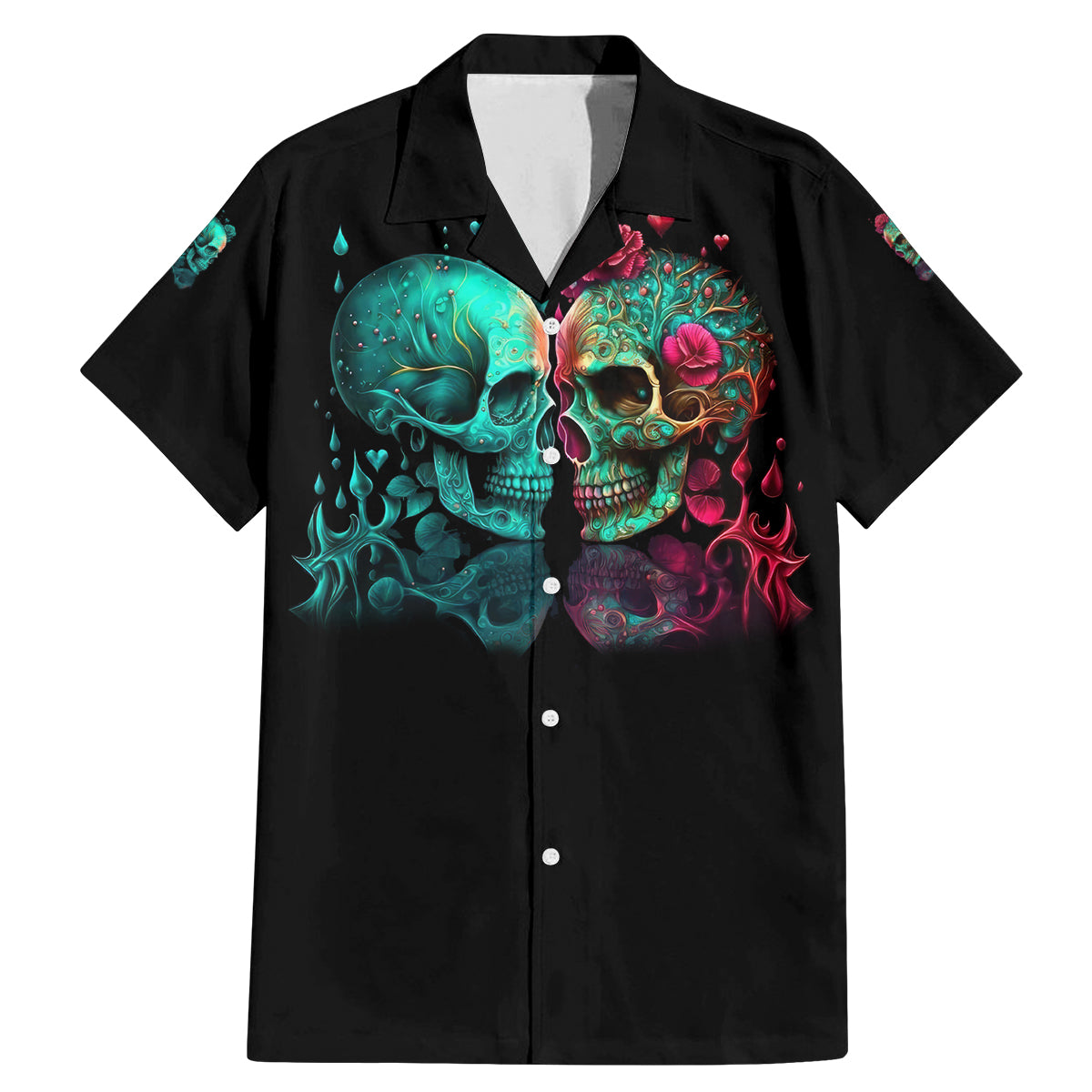 Don't Try To Figure Me Out Skull Family Matching Mermaid Dress and Hawaiian Shirt - Wonder Print Shop