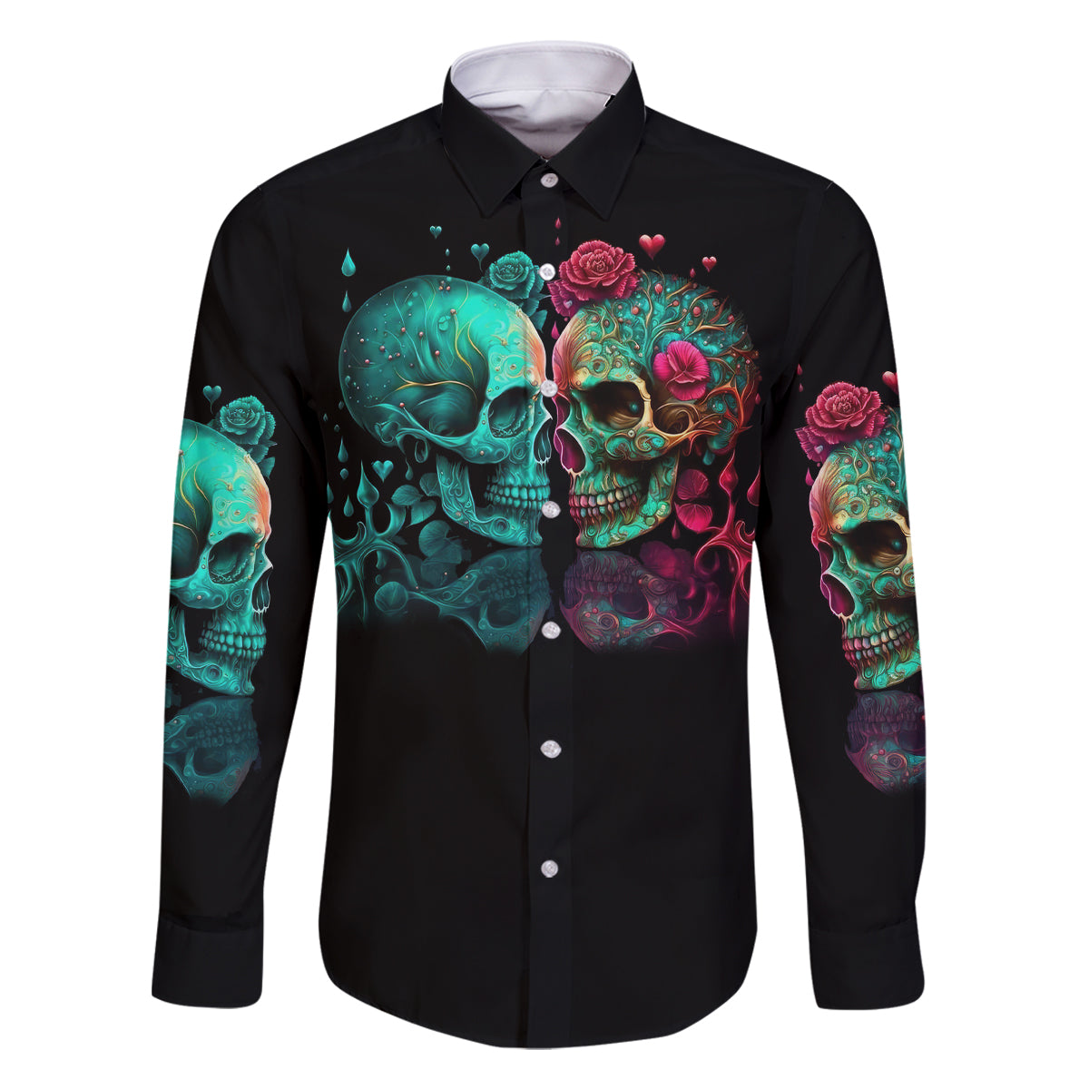 Don't Try To Figure Me Out Skull Family Matching Tank Maxi Dress and Hawaiian Shirt - Wonder Print Shop