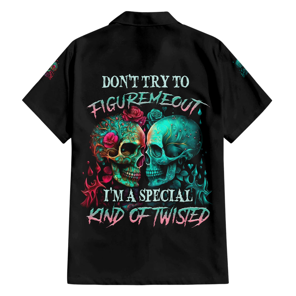 Don't Try To Figure Me Out Skull Hawaiian Shirt - Wonder Print Shop